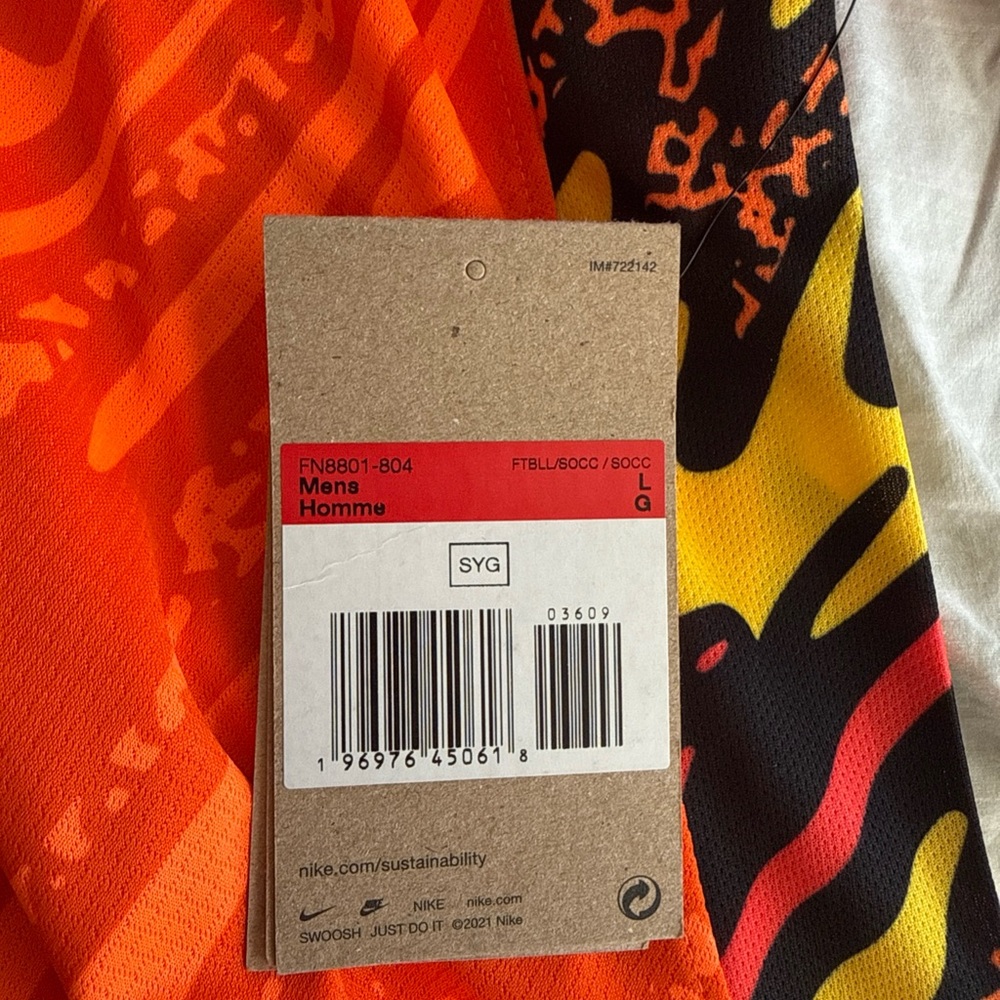 Men’s Nike Chelsea FC Stadium Orange Goalkeeper Soccer Jersey Sz L - NWT RARE - Picture 5 of 7